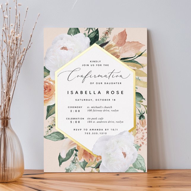 Boho Blooms Modern Floral Confirmation (Creator Uploaded)