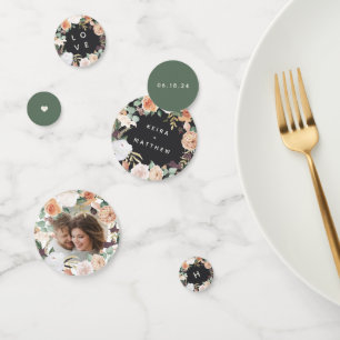 Boho Blooms Modern Floral Personalised Wedding Confetti