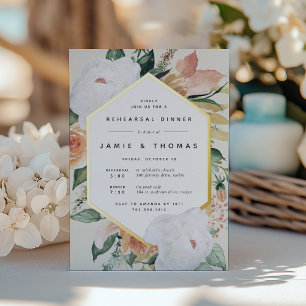 Boho Blooms Modern Floral Rehearsal Dinner