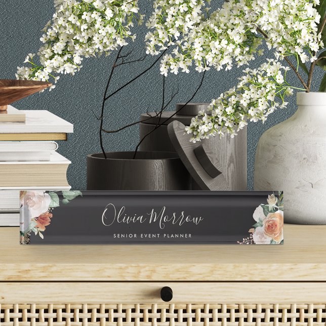 Boho Blooms | Modern Watercolor Floral Nameplate (Creator Uploaded)