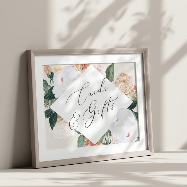 Boho Blooms Wedding Cards & Gifts Sign (Creator Uploaded)