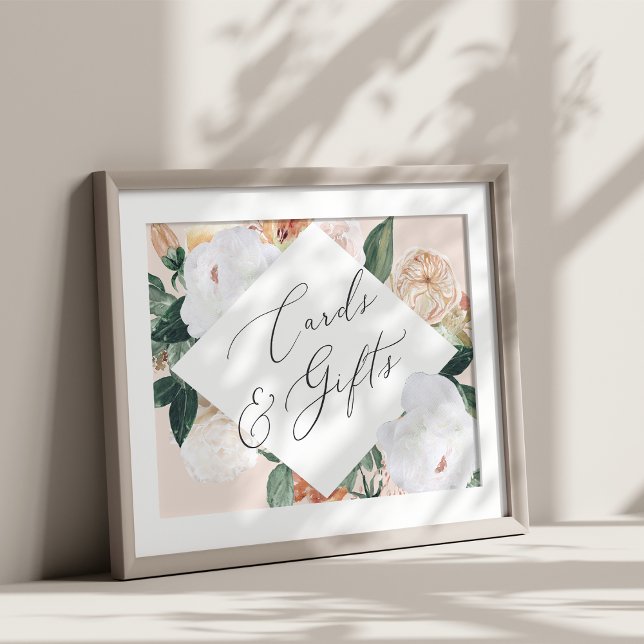Boho Blooms Wedding Cards & Gifts Sign (Creator Uploaded)