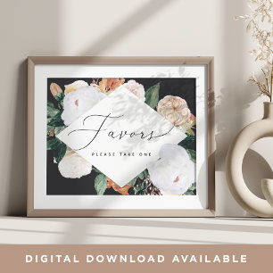 Boho Blooms Wedding Favour Sign