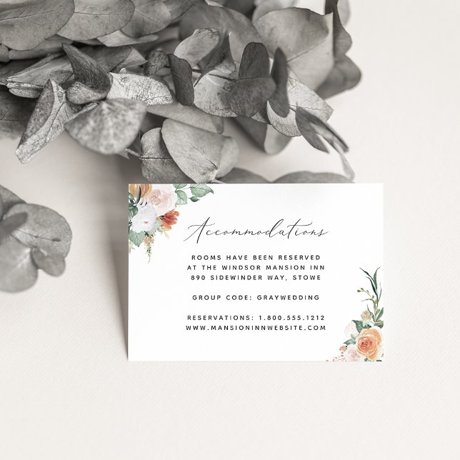 Boho Blooms Wedding Hotel Accommodation Cards (Creator Uploaded)