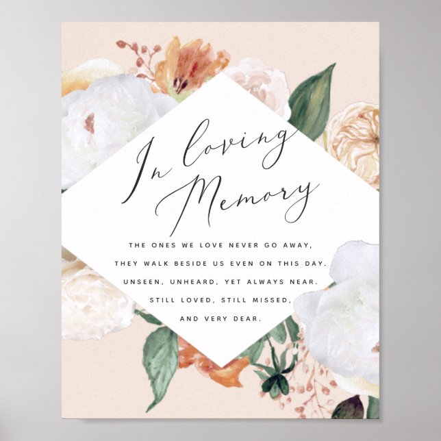 Boho Blooms Wedding Memorial Sign (Front)
