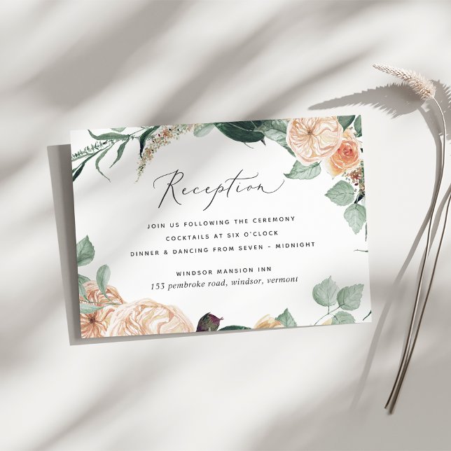Boho Blooms Wedding Reception Enclosure Card (Creator Uploaded)