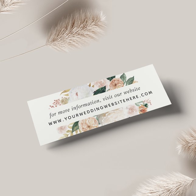 Boho Blooms Wedding Website Insert Cards | Mini (Creator Uploaded)