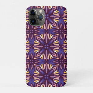 Boho Blossom: Purple Artistic Floral Pattern iPhone 11 Pro Case