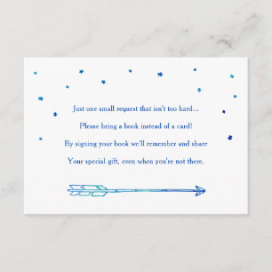 Boho Blue Adventure Themed Book Request Cards