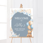 Boho Blue Bear Balloon Baby Shower Welcome Poster<br><div class="desc">Make your event special with this Teddy Bear Baby Shower with our cute and lovely printable Welcome Sign featuring adorable Boy Bear Shower theme. Download,  personalise,  and create lasting memories with this perfect touch for your joyous celebration!

BS691</div>