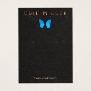 Boho Blue Butterfly Earring Display Card
