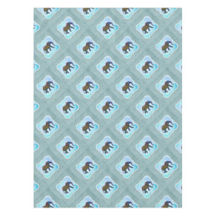 Boho Blue Elephant Tablecloth