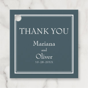 Boho Blue Modern Minimalist  Favour Tags