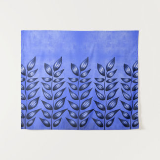 Boho Blue Plant Lover Tapestry