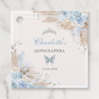 Boho Blue Silver Quinceanera Miss Quince 15