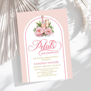 Boho blush and gold bridal shower invite template