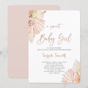 Boho Blush Baby Shower girl Invitation