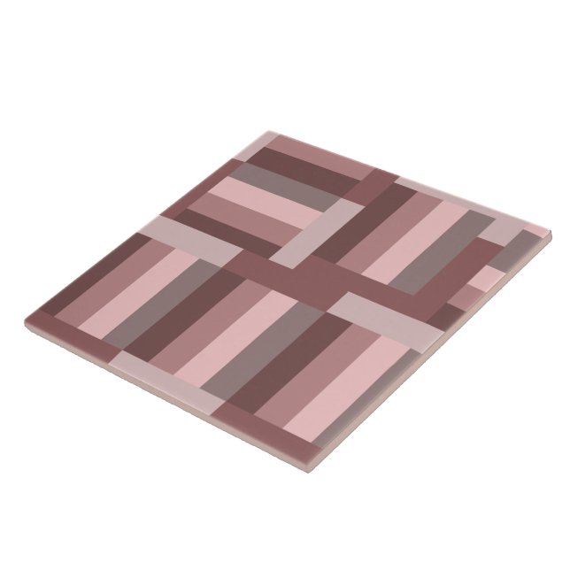 Boho Blush Brown Pink Geometrical Tile (Side)