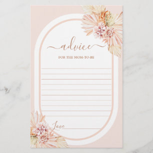 Boho Blush Desert Advice for Mum To Be card