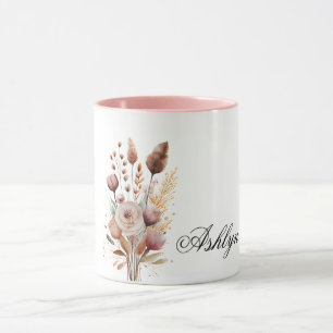 Boho Blush Floral Mug