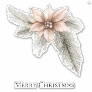 Boho Blush Pink Christmas Floral