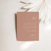 Boho Blush Pink Elegant Minimalist Wedding Details