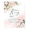 Boho blush pink floral gold put a ring on it sign