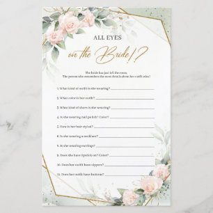 Boho blush pink greenery All eyes on the bride