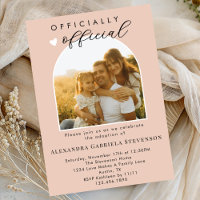 Boho Blush Pink Official Adoption Day Celebration
