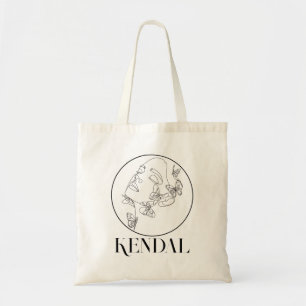 Boho Bohemian Abstract Minimal Style Tote Bag