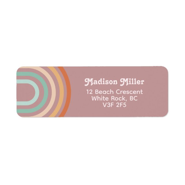 Boho Bohemian Pastel Rainbow Mauve Background (Front)