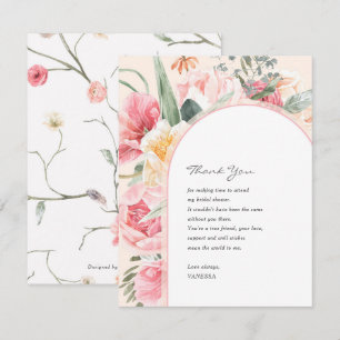 Boho bohemian pink floral bridal shower