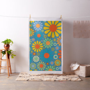 Boho Bohemian Retro Colourful Floral Flowers Fabric