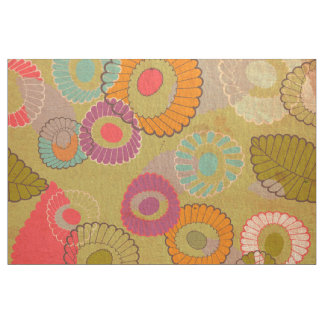 Boho Bohemian Retro Colourful Floral Flowers Fabric