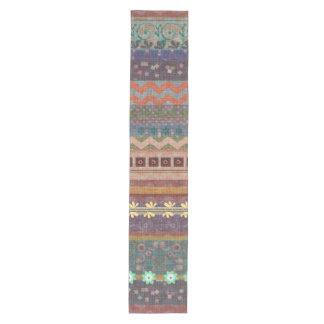 Boho Bohemian Retro Colourful Pattern Medium Table Runner