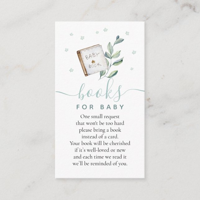 Boho Books for Baby Shower Enclosure Card (Front)