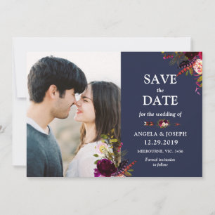 Boho bordp bohemian photo save the date