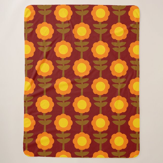 Boho Botanica Sherpa Blanket (Front)