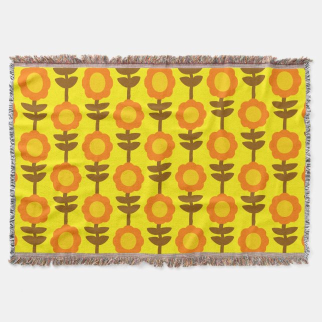 Boho Botanica Throw Blanket (Front)