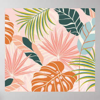 Boho Botanical Art: Nature Inspired Abstract Poster