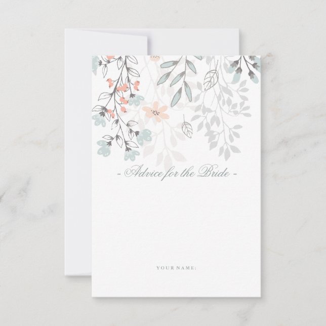 Boho Botanical Bridal Shower Advice for the Bride Invitation (Front)