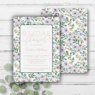 Boho Botanical Floral Rose Gold Bridal Shower