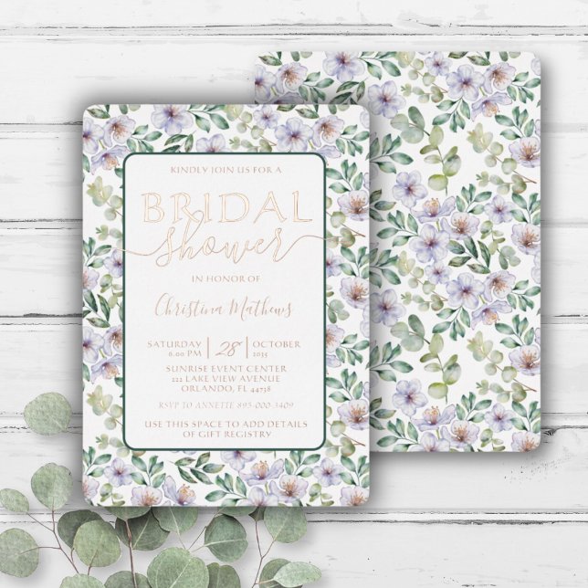 Boho Botanical Floral Rose Gold Bridal Shower (Creator Uploaded)