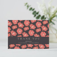Boho Botanical Flowers Black Red Custom Wedding