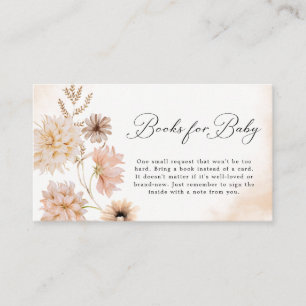 Boho Botanical Gender Neutral Books for Baby Enclosure Card