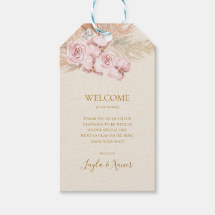 Boho Botanical   Ivory And Green Wedding Welcome Gift Tags