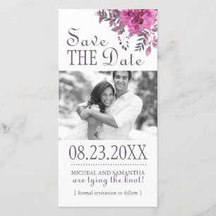 Boho Botanical Save the Date Photo Cards