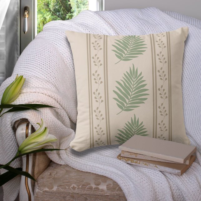 Boho Botanical Square Fashion Pillow (Creator Uploaded)