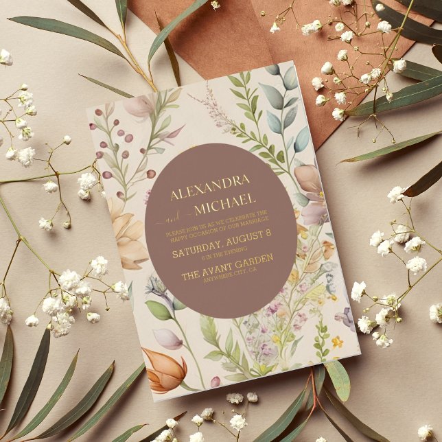 Boho Botanical Watercolor Wildflowers Wedding (Creator Uploaded)