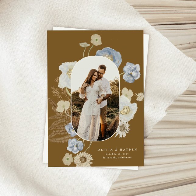 Boho Botanical Wedding Save the Date Card (Creator Uploaded)
